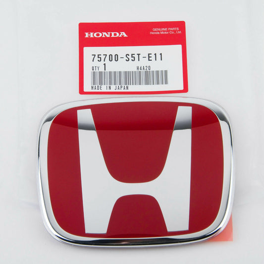 06-11 for Honda for Civic 2DR Coupe JDM RED H Type R - Front Rear Emblem FIT EX SI