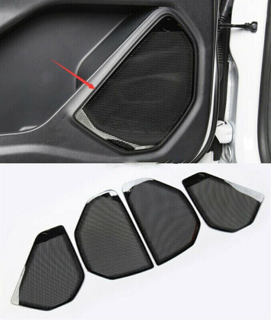 for Ford Explorer 2020-2023 Black Titanium Inner Door Speaker Frame Cover Trims