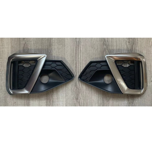 A Pair Fog Light Cover Fog Lamp Grilles Cover for Audi A4/S4 2020 - 2023 Silver