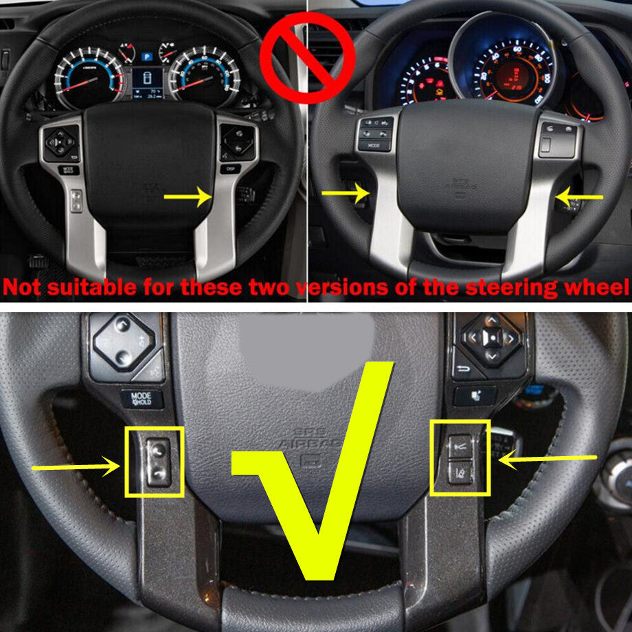Accessories: Carbon fiber car steering wheel cover trim for F or for Toyota 4Runner 10-23