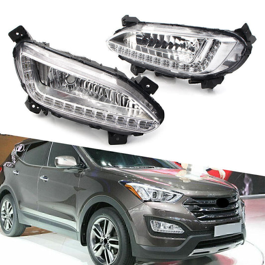 LED Daytime Running Lights DRL Head Light for Hyundai Santa Fe/IX45 2013-2015
