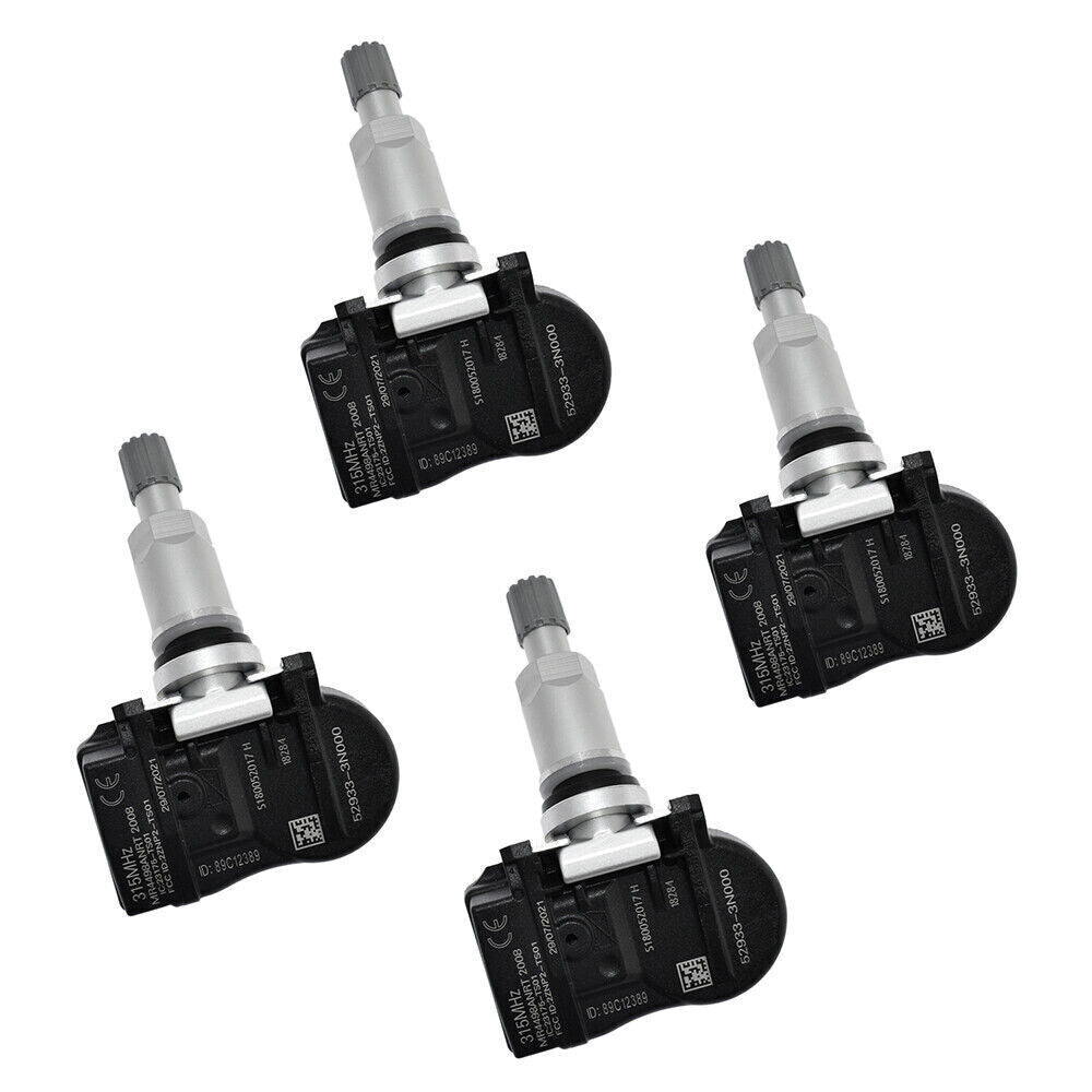 4x Tire Pressure Sensor 52933-3N000 for Hyundai Accent for Kia Sorento for Genesis G80
