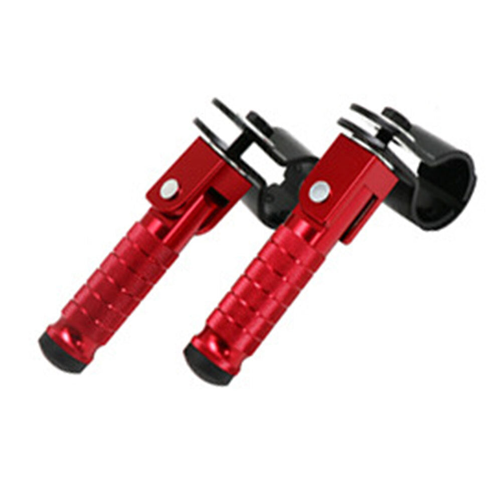 Folding Rearsets Footrest Foot Pegs Pedal Red Fit Motorcycle Bicycle Motorbike