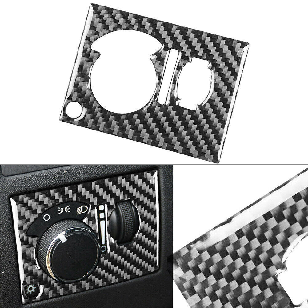 Headlight Switch Panel Cover Trim Carbon Fiber for Dodge for Challenger 2008-2014