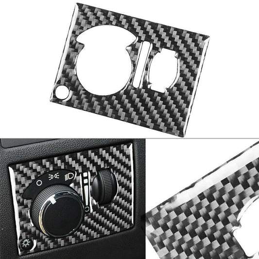 Headlight Switch Panel Cover Trim Carbon Fiber for Dodge for Challenger 2008-2014