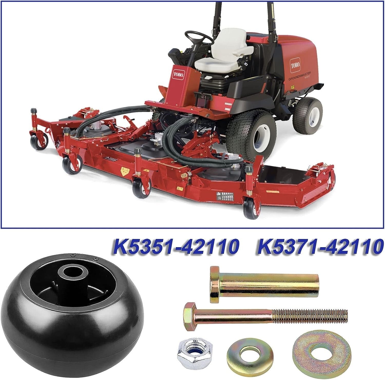 Anti Scalp Deck Wheel Kit for Toro 1-603299 68-2730 for Kubota K5351-42110