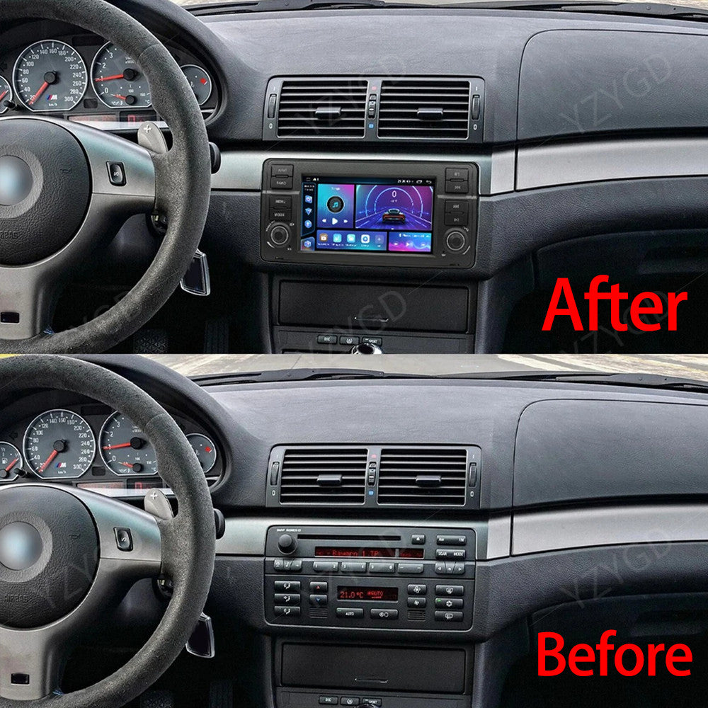 for BMW E46 M3 318/320/325/330/335 7Android CarPlay Car Stereo Radio GPS NAVI