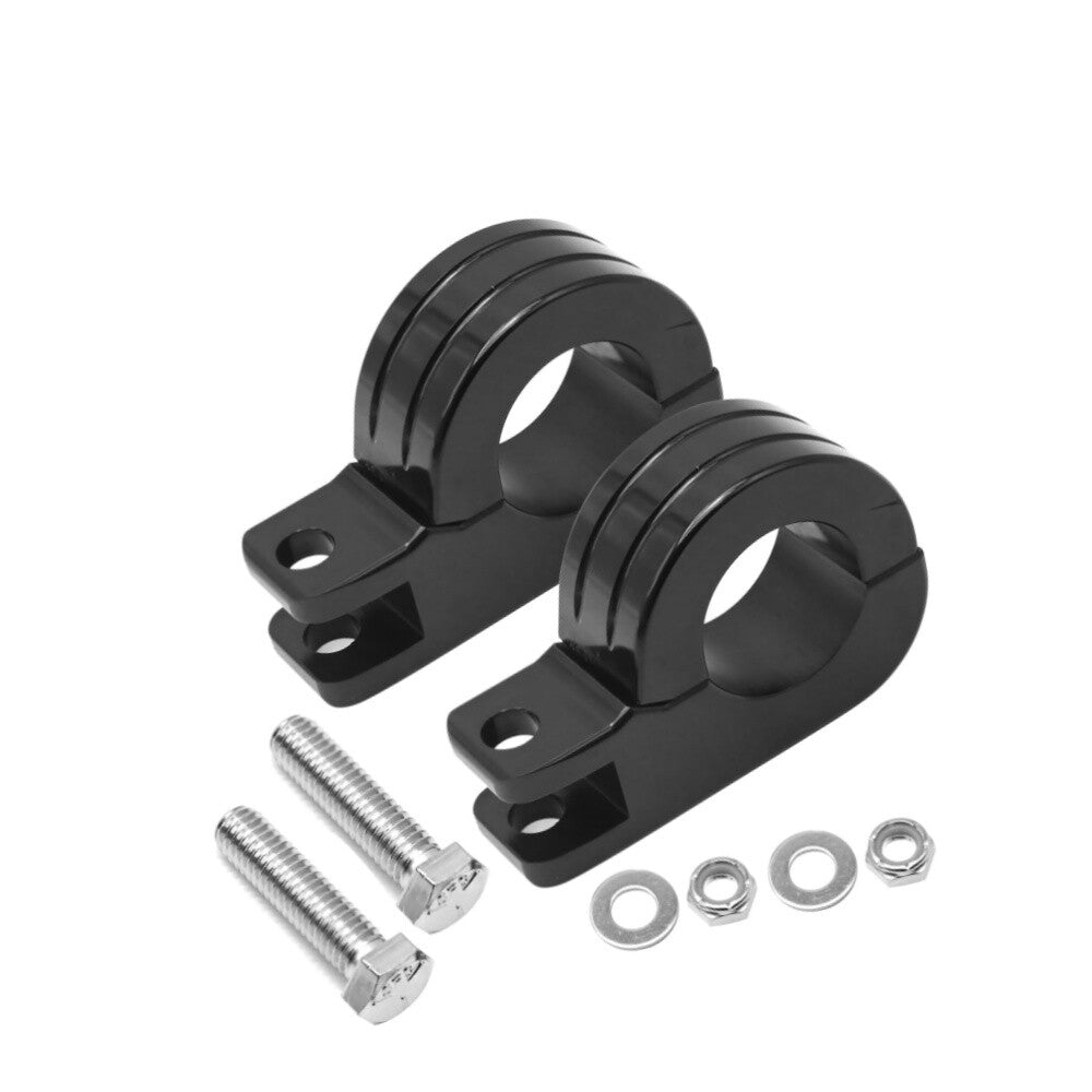 Black 1 1/4 32mm Engine Guard Highway Foot Pegs Foot Peg Mount for Harley for Honda