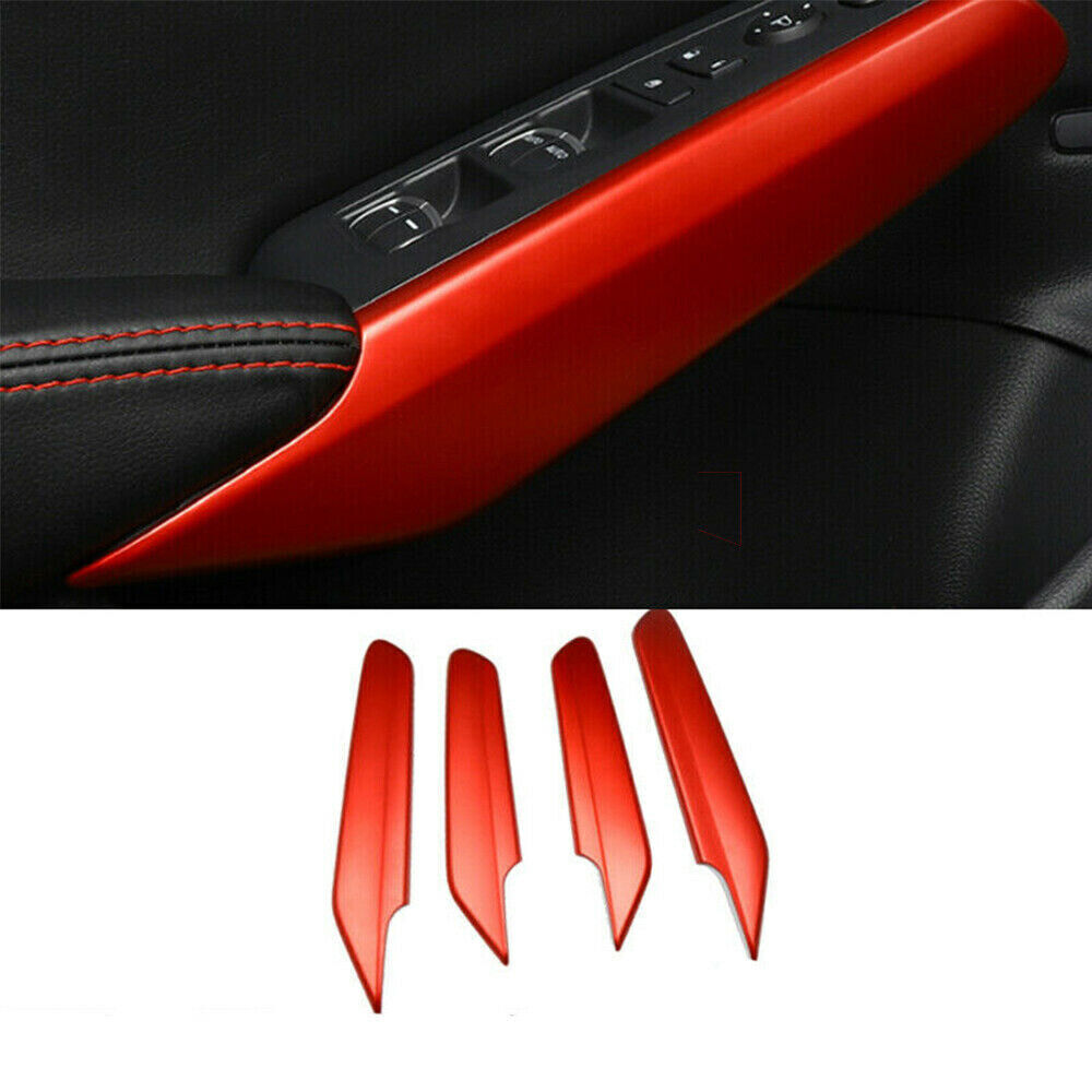 for Honda for Civic 22-2023 Red ABS Inner Window Switch Armrest Panel Cover Trim Kit