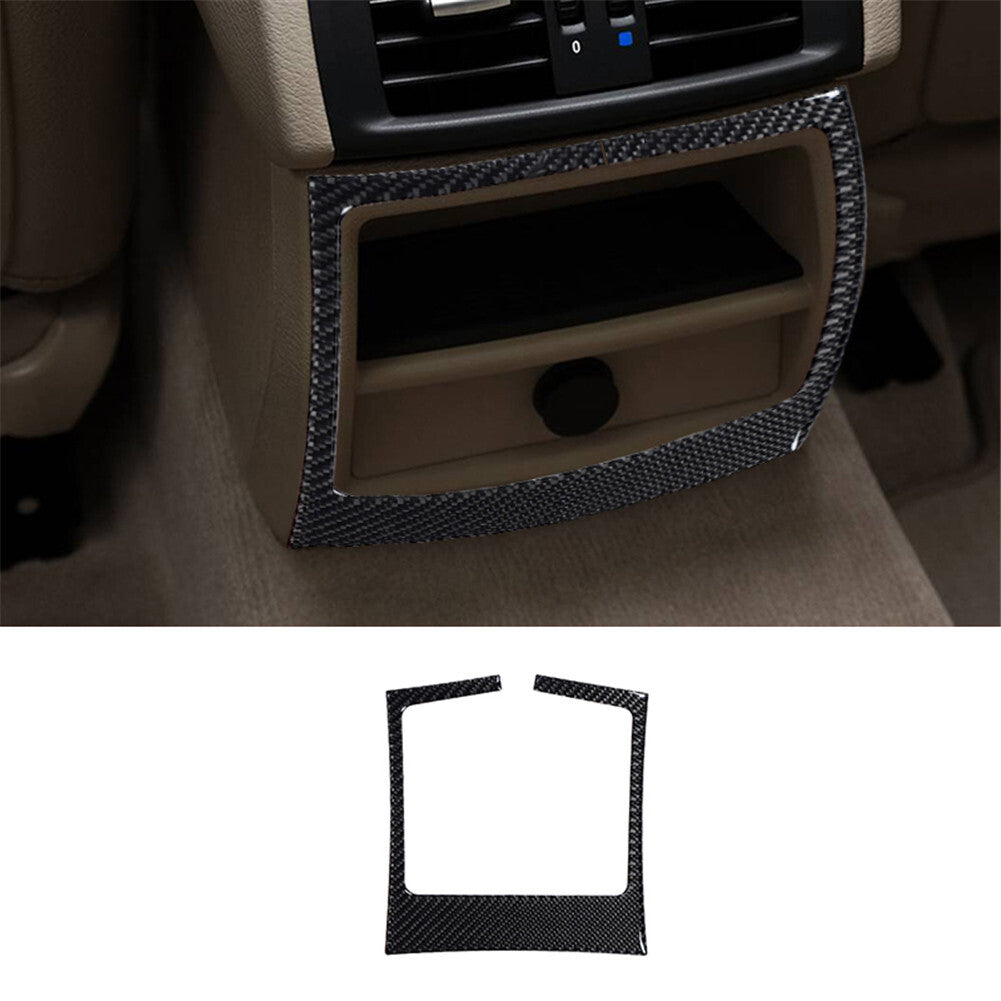 Carbon Fiber Rear Storage Box Frame Cover Trim for BMW X3 F25 X4 F26 2011-17