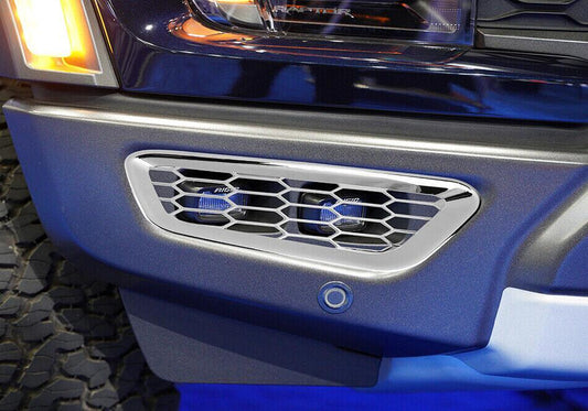 ABS Chrome Front Fog Light Trim Cover Panel for 2021-2023 for Ford F-150 F-150