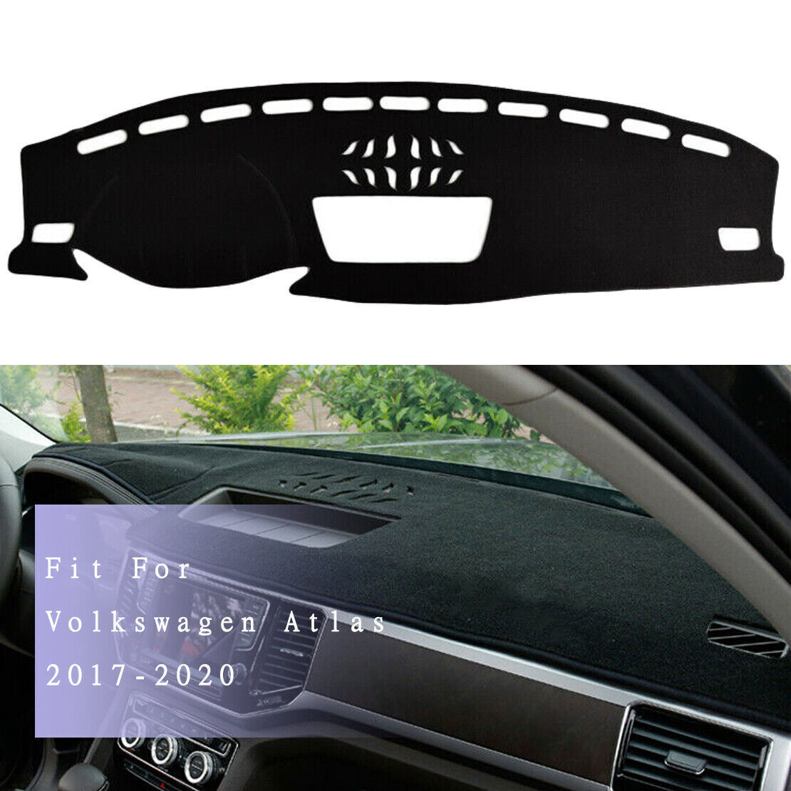 Inner Dashboard Dash Mat Non-slip DashMat Sun Pad for Volkswagen Atlas 17-2020