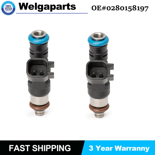 2PCS Fuel Injectors 0280158197 for Polaris RANGER 800 RZR S800 RZR800 Razor