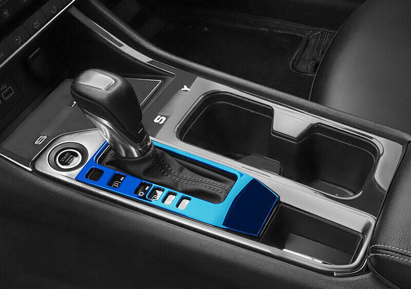 Car Console Gear Shift Frame Cover Trim for Nissan Sentra 2020-22 Blue Titanium