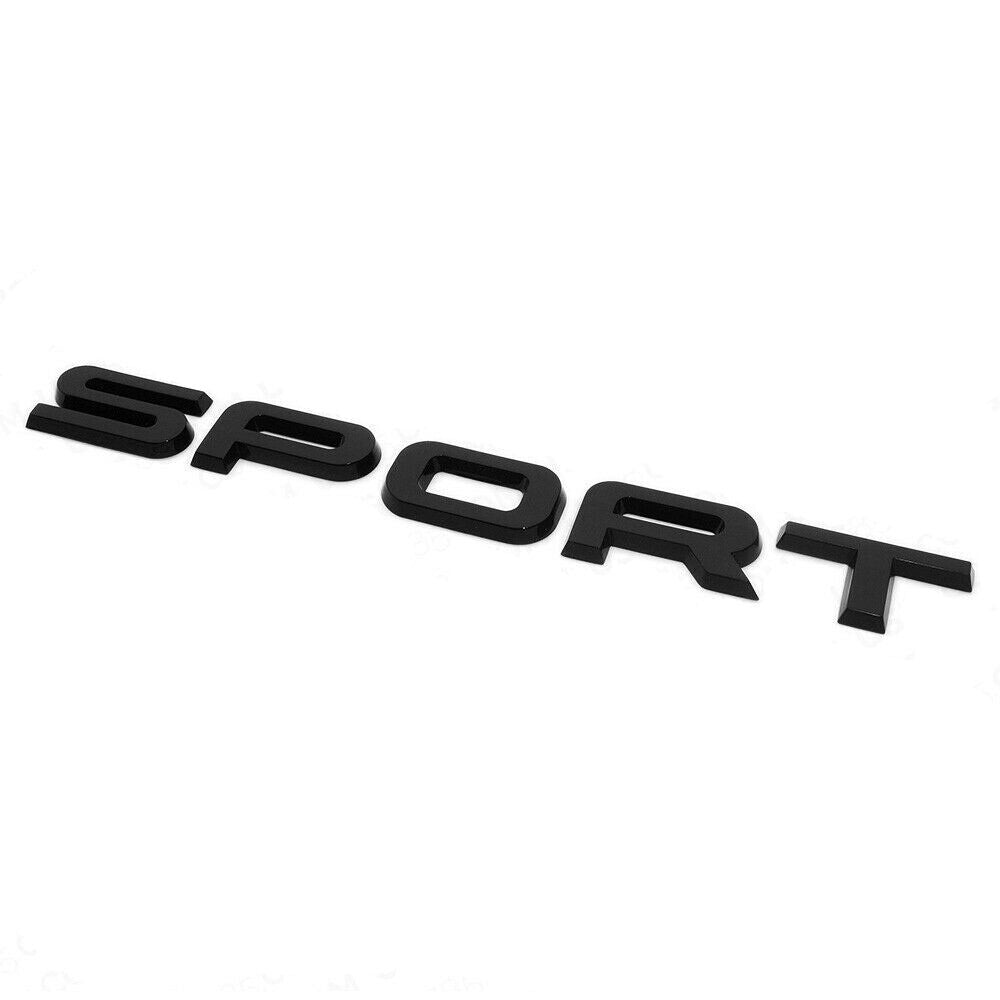 Gloss Black Sport Tailgate Emblem Badge for Range for Land Rover Fender Rear