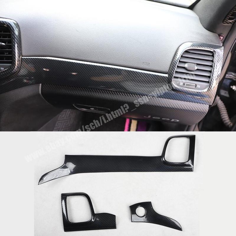 3Carbon Look Console Dashboard Panel Cover Trim for Jeep Grand Cherokee 2011-21