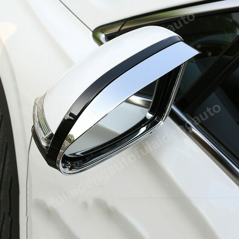 2P for hyundai santa fe 2019-2021 Chrome Rearview Mirror Rain Eyebrow Frame Trim
