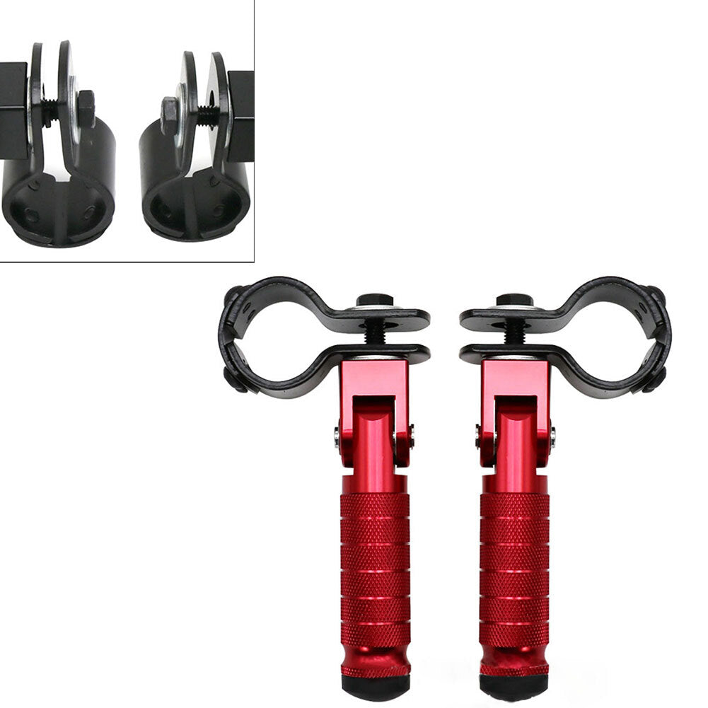 For Motorcycle Bicycle Motorbike Folding Rearsets Footrest Foot Pegs Pedal Red