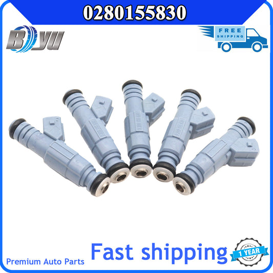 Suitable for Volvo C70, V70, S60, S80 (1999-2006), 5 pieces, new fuel injectors 91860600 (model number 0280155830).