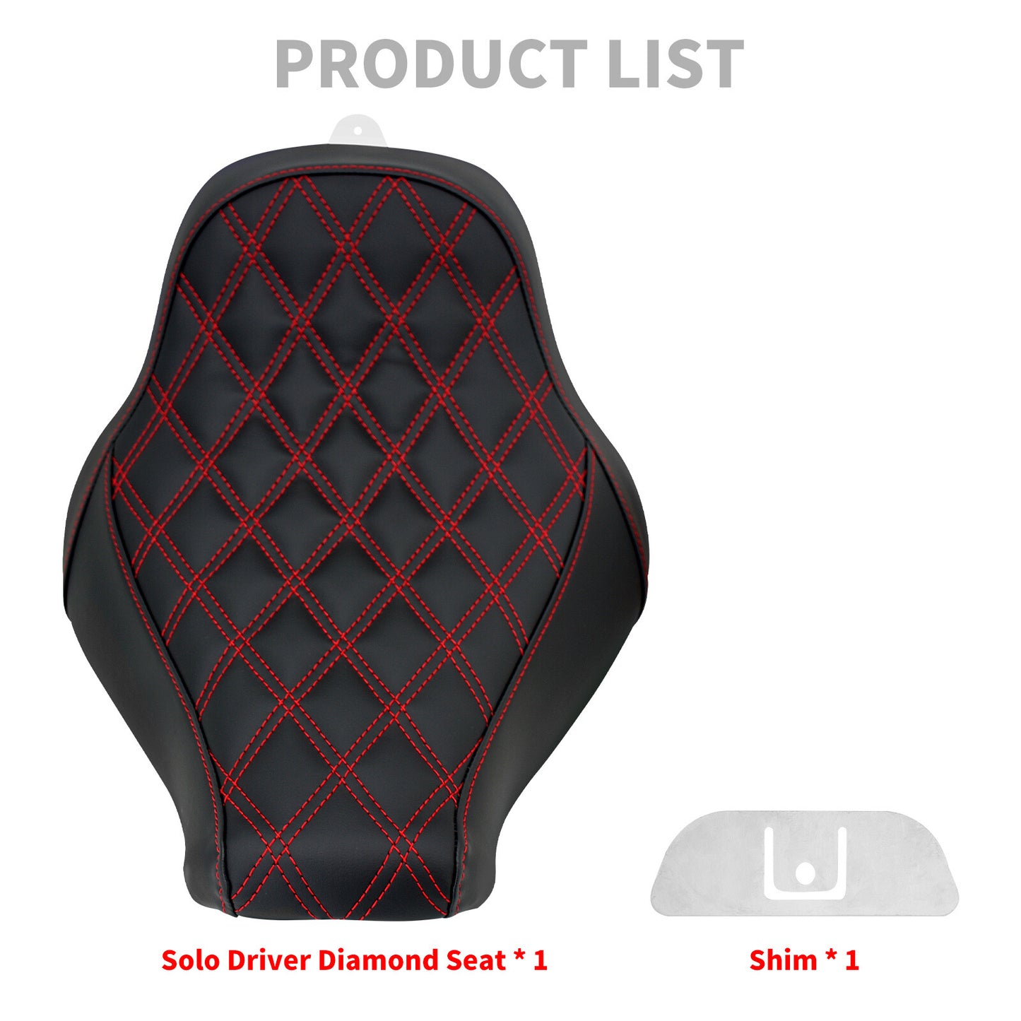 Short Rear Fender Turn Signal Brake LED Light + Red Line Solo Driver Rider for Seat