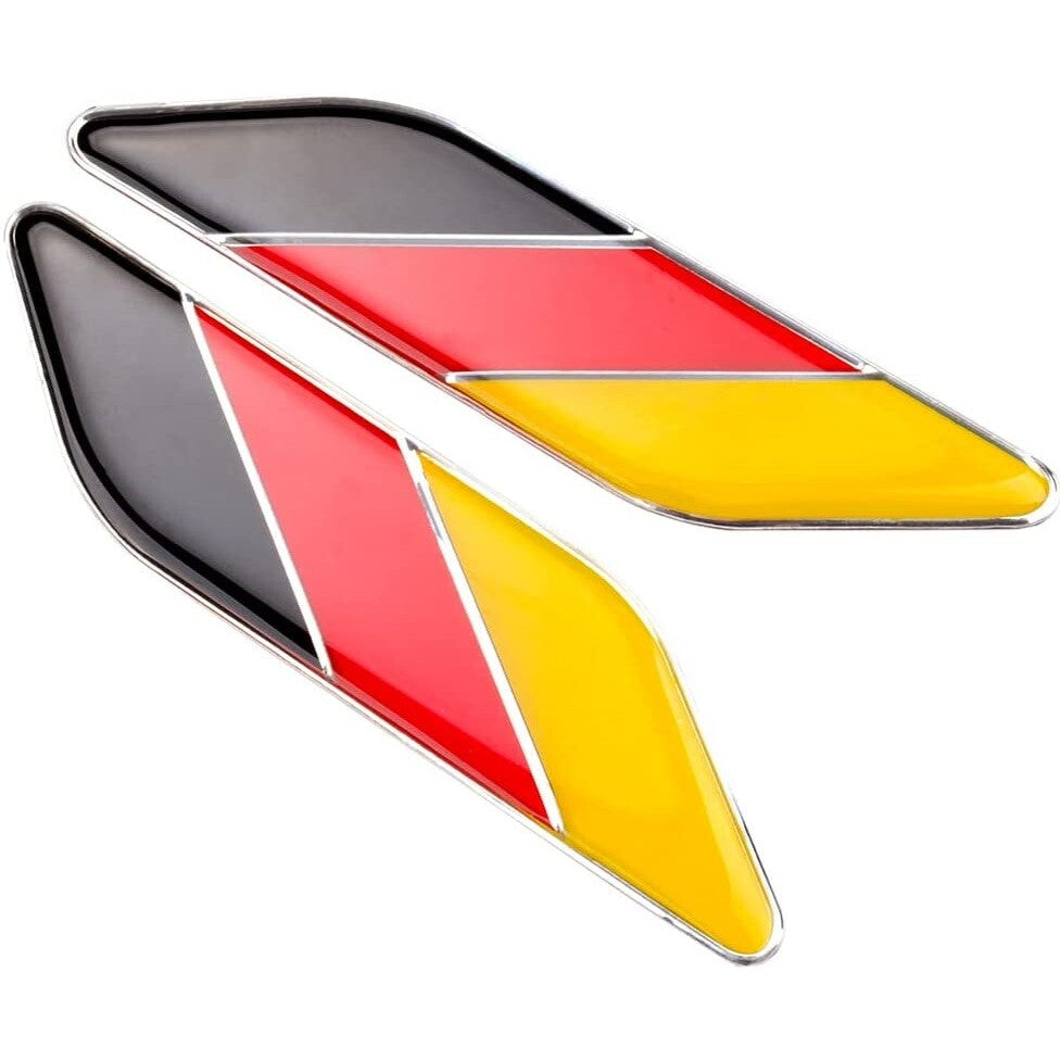 2Pcs Germany Flag Sticker Emblem for BMW for VW for Audi for Benz Car Side Fender Edge Badge