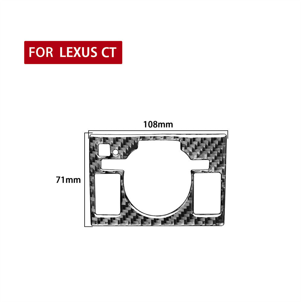 for Lexus CT200h 2011-17 RHD Center Consol Drive Mode Button Cover Carbon Fiber