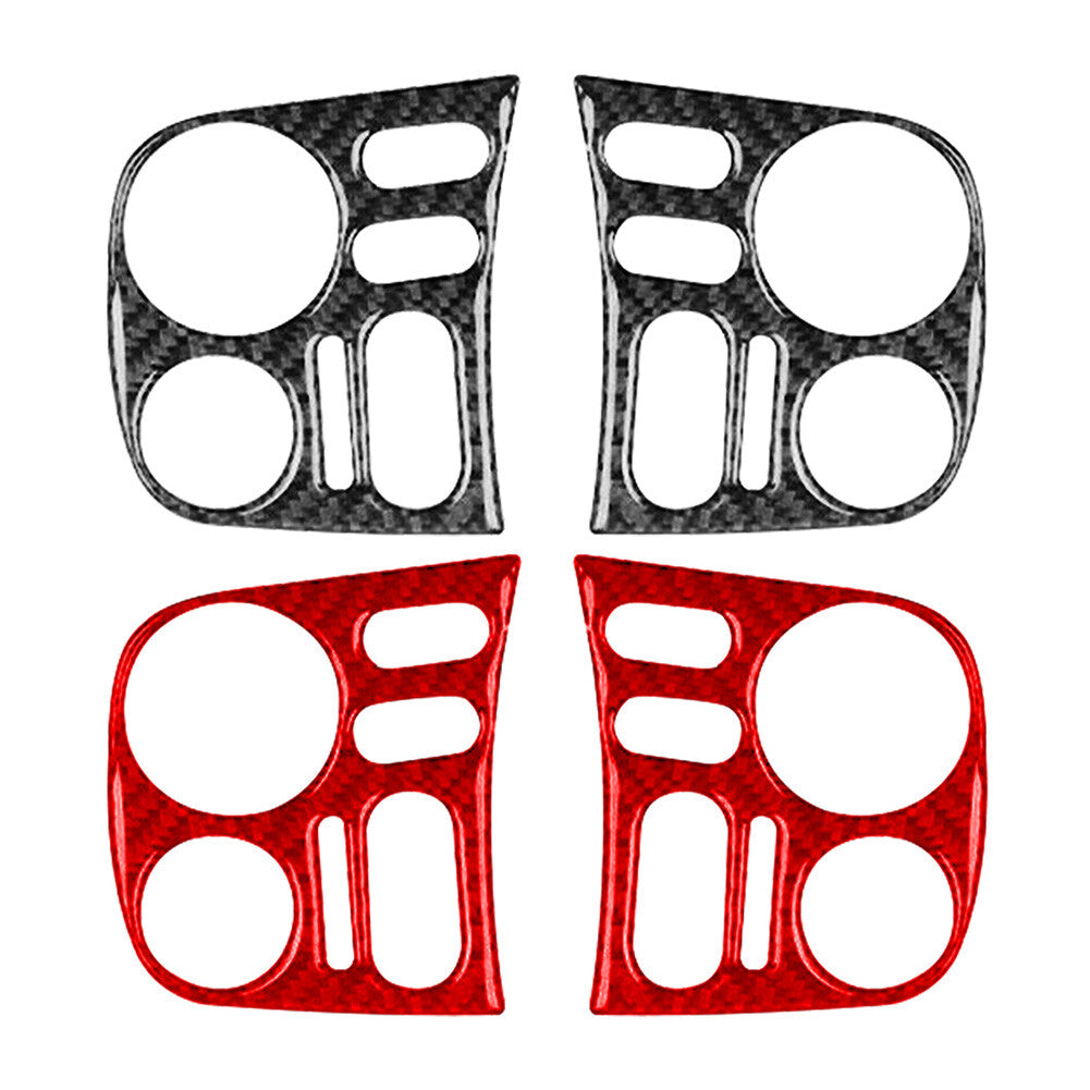 2Pcs LHD Carbon Fiber Interior Driver Dashboard Cover Trim for Honda S2000 00-09
