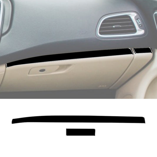 2Pcs Gloss Black Passenger Dashboard Cover Trim for Chrysler 200 2015-2017