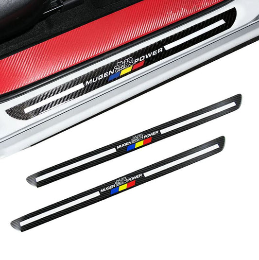 Mugen car front door window sill protection sticker badge decorative strip for Subaru