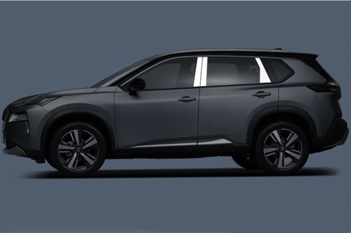 6P Stainless Bright Pillar Posts Window Door Trim Cover For 2021-22 for Nissan Rogue