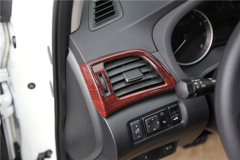 for Nissan Sentra 13-19 Wood Grain Console Lr Air Outlet Vent Moulding Trim 2P