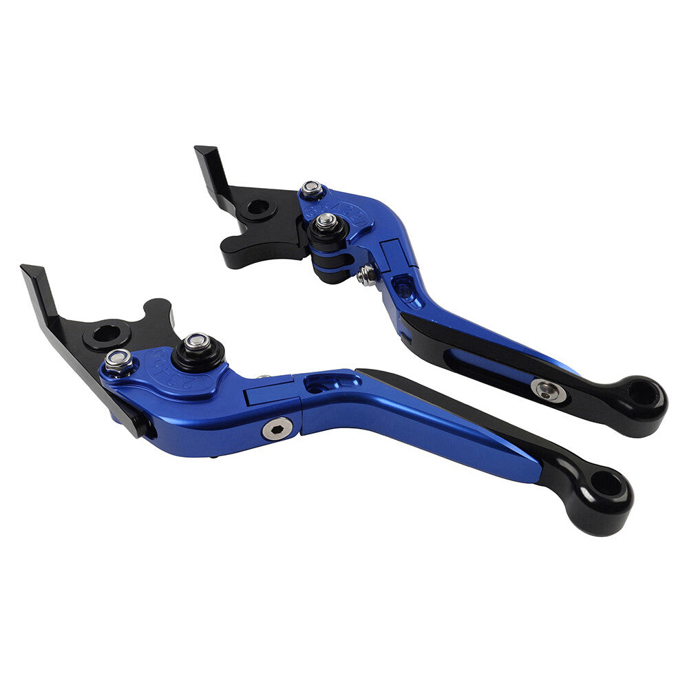 Folding Extendable Brake Clutch Levers for Suzuki GSXR600 GSXR750 11-21 Blue