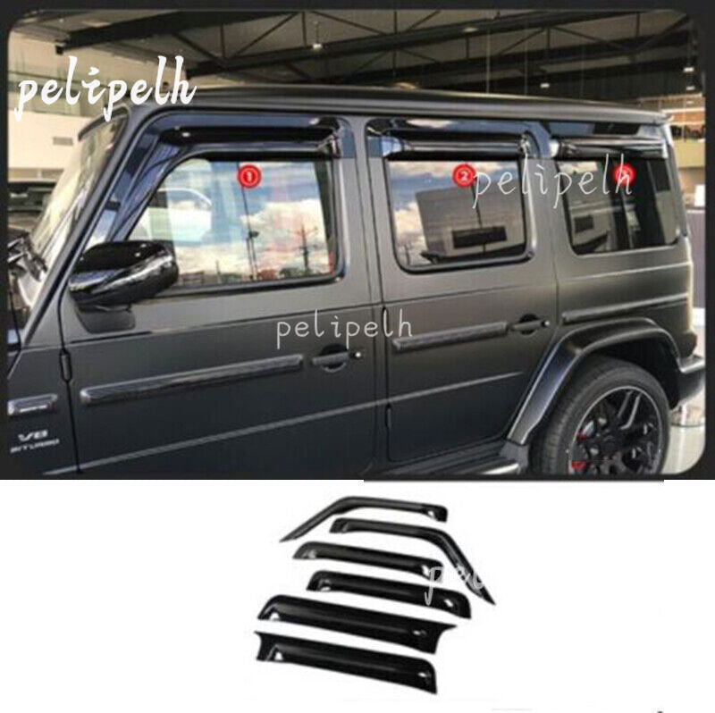for Benz G-Class 2019-24 Black Window Visor Vent Shade Deflector Guard Sun/Rain