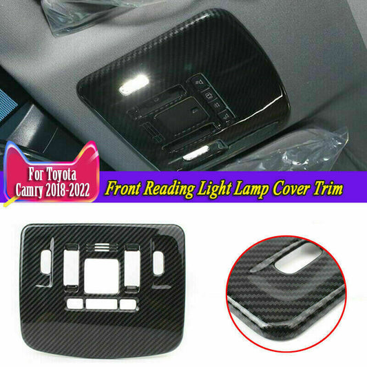 Carbon Fiber ABS Front Reading Light Lamp Cover Trim for Toyota for Camry 2018-2023