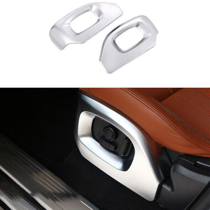 for Range Rover L405 2013-2017 Matte Silver for Seat Side Decor Frame Cover Trim 2pc