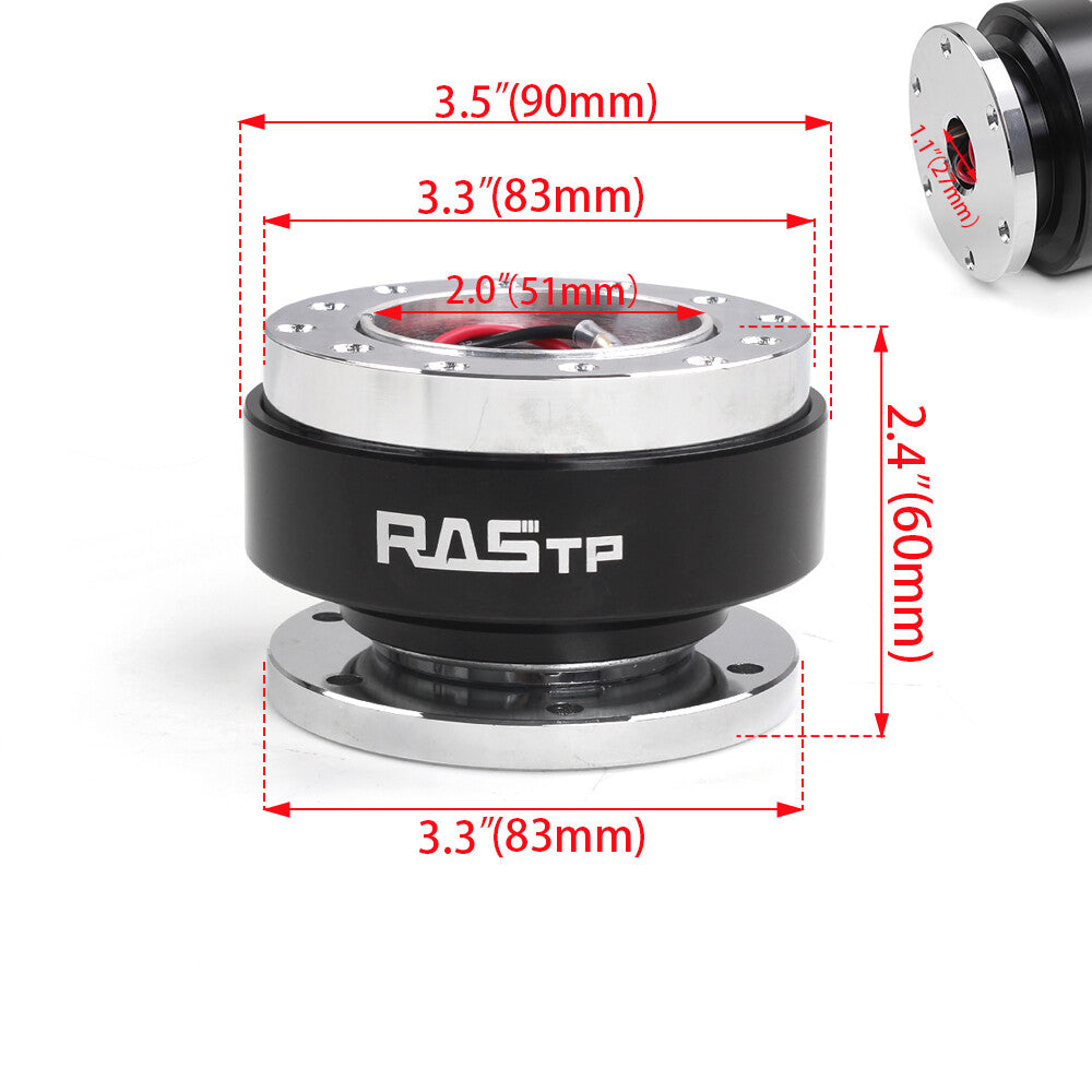 14inch Gold Steering Wheel Drifting Deep Dish+Horn+Black Quick Release Adapter
