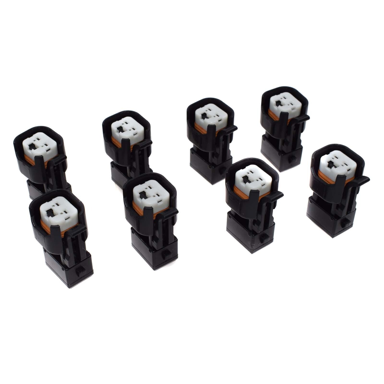 8Pcs Fuel Injector Connectors Adapters For USCAR EV6 EV14 Female To EV1 Male