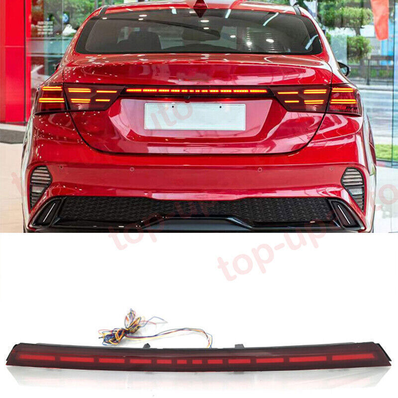 for Kia Forte 2019-2023 GT-style LED Rear Trunk Brake Light Bar Strip Tail Lamp