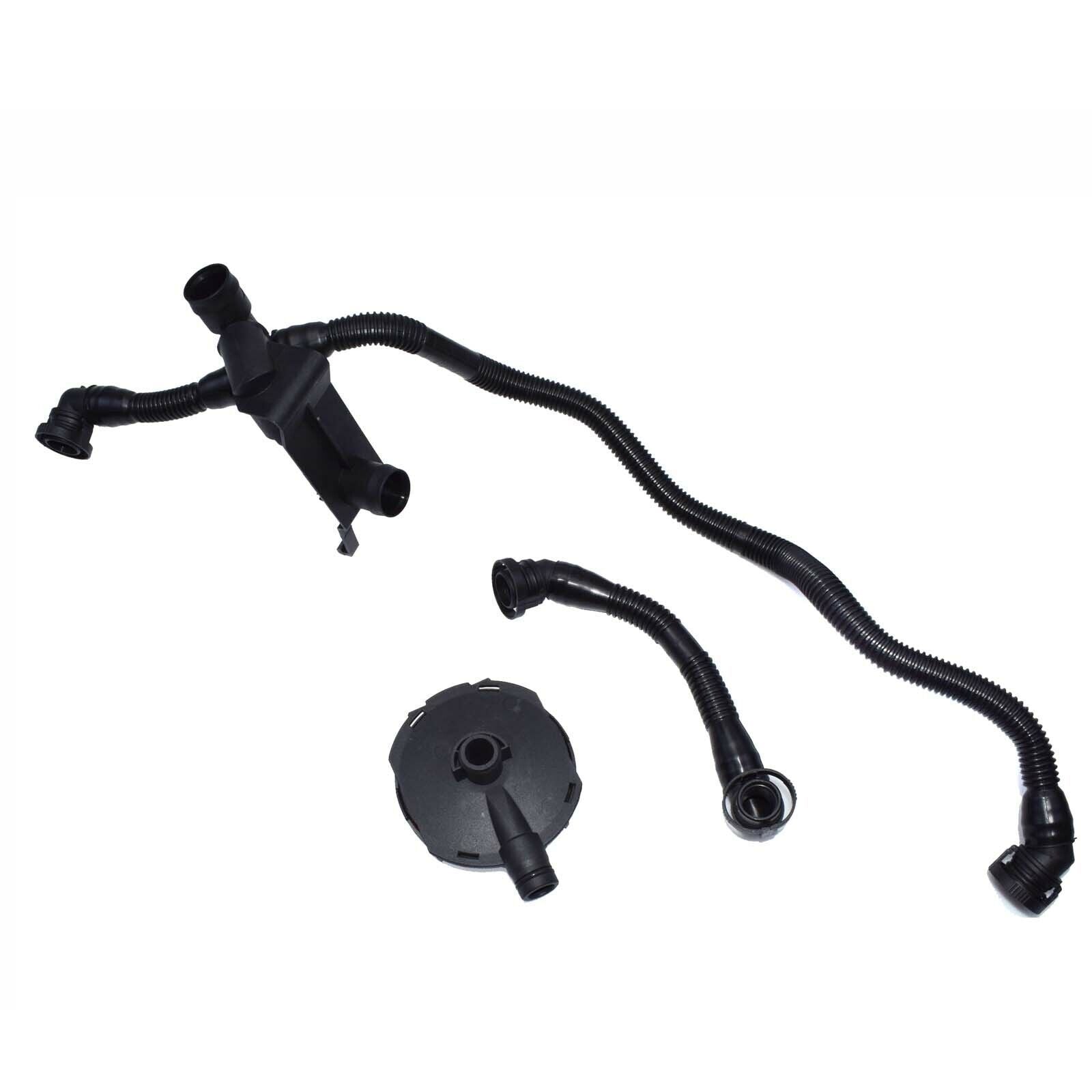Crankcase ventilation valve and breather vacuum hose kit for Audi for A4 for A6 3.0L V6 (3x)