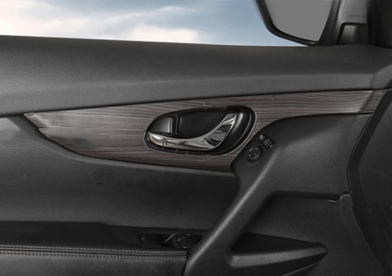 for Nissan Rogue 2017-2020 Wood Grain Color Inner Door Armrest Panels Trim Cover