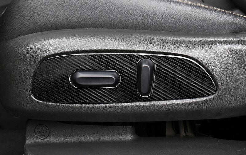 for Chevy Equinox 2018-2023 Carbon Fiber for Seat Button Handle Panel Cover Trim 1pc