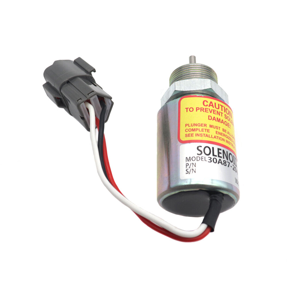 Fuel shut-off solenoid valve 30A87-20400 30A87-10400 12V suitable for Mitsubishi L3E S3L S4L WR
