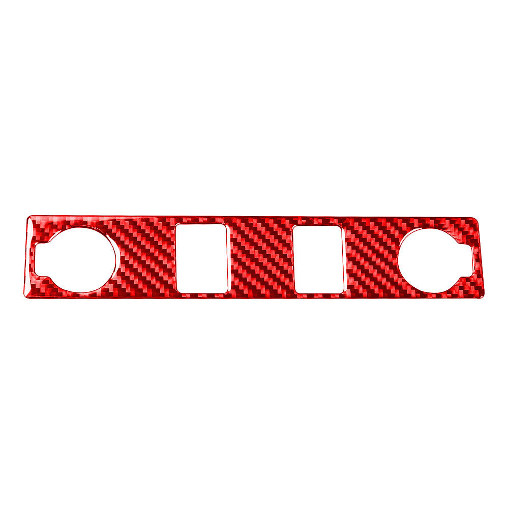 Cigar Lighter Panel Cover Trim for Toyota Tundra 2014-2021 Red Carbon Fiber Look