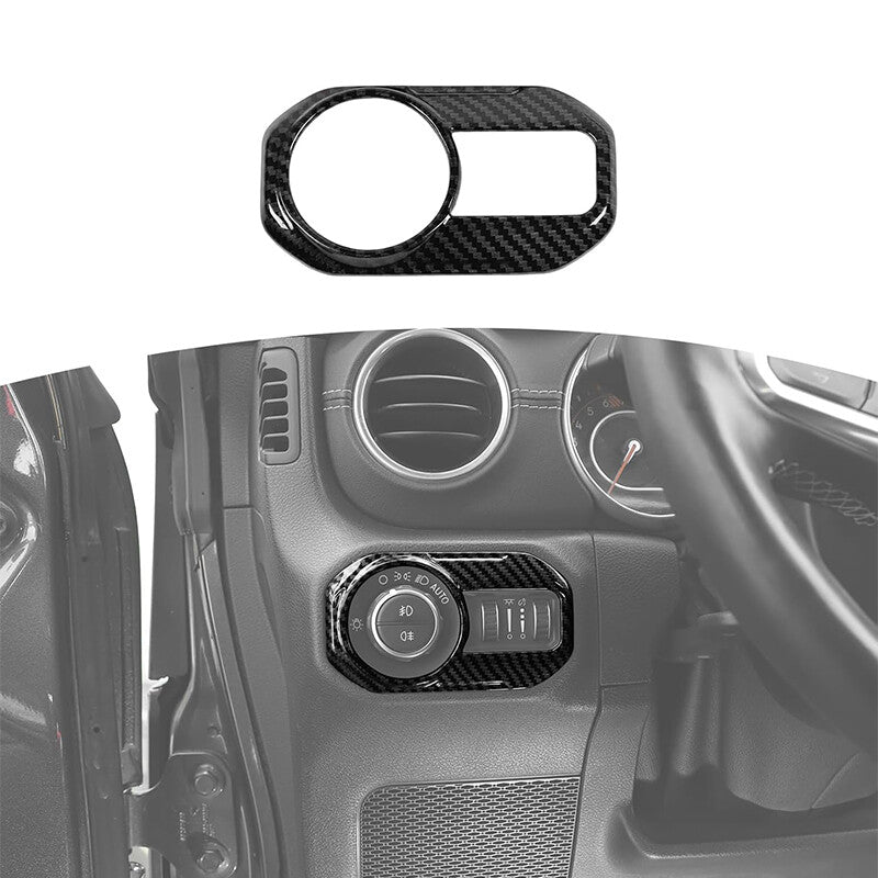 Headlight Switch Button Trim Interior Cover for Jeep for Wrangler JL JLU 2018-24 ABS