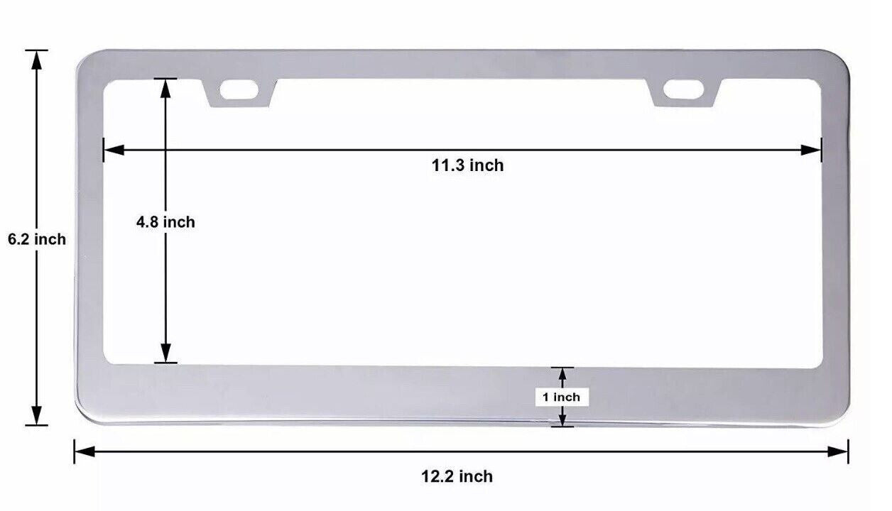 2-piece car license plate frame cover, rear trunk screw cap, chrome alloy, suitable  for ford