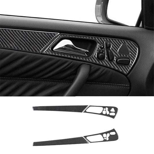 4 x carbon fiber front door handle trim for Mercedes-Benz W203 2005-07 type A