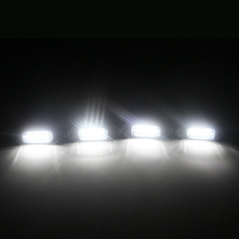 for Hyundai Palisade 20-23 White Front Grille LED Light Style Grill Cover