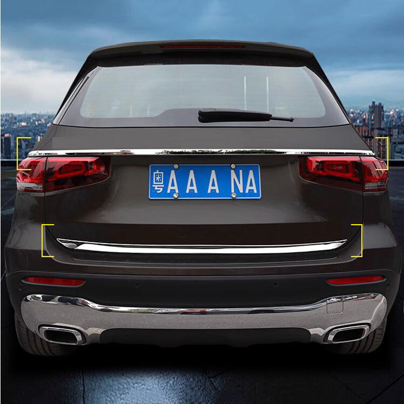 for Mercedes-Benz GLB 2020-2024 STAINLESS Car Rear Tailgate Trunk Lid Cover Trim