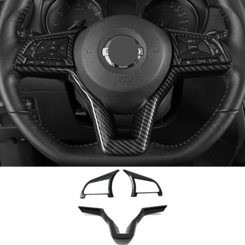Carbon Fiber ABS Inner Steering Wheel Trim 3X for Nissan Sentra 2020-2022 2023