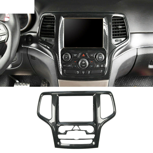 for Jeep Grand Cherokee 2014-2020 Carbon Fiber Console GPS Navigation Frame Trim